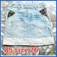 ● ♆ ✔ DENIM SKIRTS ( PRE-LOVE ) SIZE 28 - 32