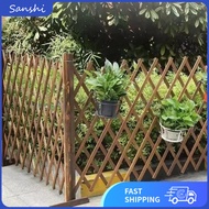 Outdoor Wooden Fence Mesh Retractable Courtyard Carbonized Antiseptic Wood Fence Lattice