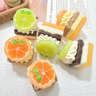 2PCS Orange Lemon Cream Cake Resin Charms for DIY(6-245)