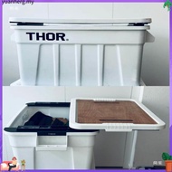 Original TRUST THOR Totes Box with Lid 53L Camping Storage Box Stackable Camping Storage Box Blackca