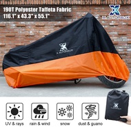 X AUTOHAUX Bạt phủ xe máy XXXL màu đen cam chống nước mưa bụi chống tia UV ngoài trời