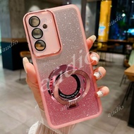 For Samsung A57 5G CD Pattern Glitter Magnetic Bracket Phone Case For Samsung Galaxy A57 A37 A27 A17