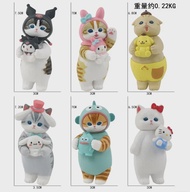 6Pcs/set Sanrio Figure Mofusand Hark Cat Cinnamoroll Kuromi Doll  Sanrio Anime Figure Hello Kitty Ha