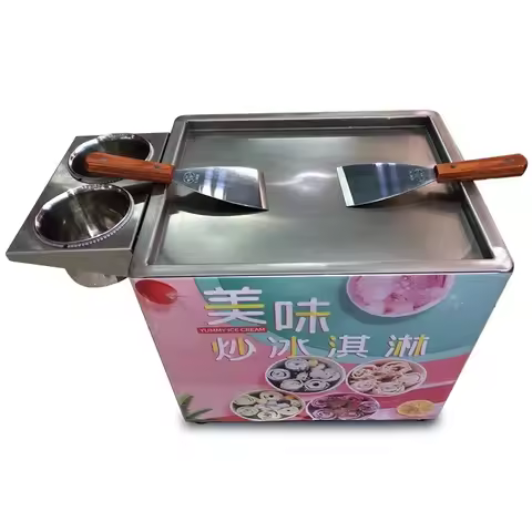 Frying Ice Machine Commercial Frying Yogurt Machine Small Bar Counter Household Yogurt Maker Frying 