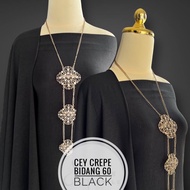 Crush Cey Crepe Kain Pasang Plain Ironless Bidang 60