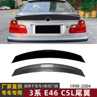 Suitable for BMW 3 Series E46 Four Doors 1998-2004 M3 CSL Style Rear Spoiler Modification