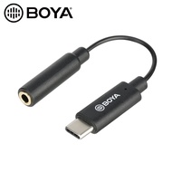 BOYA BY-K4 / BY-K9 3.5mm TRS / TRRS (Female) to USB Type C (Male) Microphone Mic Adapter Audio Cable Converter for Android Mobile Phone Smartphone