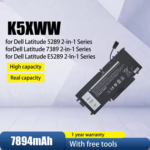 K5XWW 7200MAH Replacement Laptop Battery for Dell Latitude 13 7389 7390 2-in-1 5289 2-in-1 Series Co
