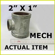 ◿ ✴ ┏ ◴ MECH GI TEE REDUCER 2" X 1" SCH40 STANDARD GALVANIZED IRON ================================