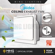 (Sirim) MIDEA Ceiling 12" 38W Exhaust Fan Ekzos Air Ejector Ventilation Fans Bedroom Toilet Bathroom