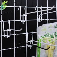 DUCKIHOGAN Grid Wall Display Hooks, Metal 4 Inch White Wall Organizers, Durable Hooks for Grid Wall 