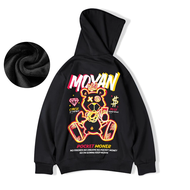 Lapak Hoodie - Sweater Jaket MOYAN POCKET MONER Hoodie Pria Wanita Bahan Fleece Tebal Ukuran M L XL