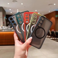 Macsafe Case For Magsafe Samsung Galaxy S25 S24 S23 S21 S20FE S22 Note20 Ultra + Note10 Note9 Mag Sa