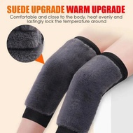 1 Pair Winter Plush Knee Pad Comfort Thermal Knee Warmer Winter Leg Sleeves For Running Gym Yoga Fit