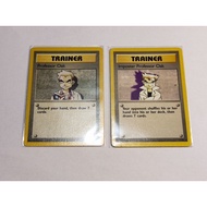 Professor Oak 88/102 & Imposter Professor Oak 73/102 Set Non Holo Lightly Played
