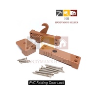 GREY COLOUR PVC FOLDING DOOR LOCK LATCH PINTU PLASTIK KUNCI PINTU TANDAS