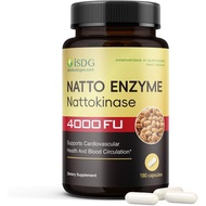 ISDG Nattokinase Supplement 4000 FU | Japanese Natto Enzyme, Supports Cardiovascular Health | Gluten