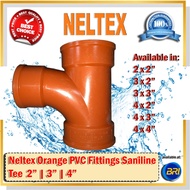 Neltex Orange PVC Saniline Fittings Tee 2x2