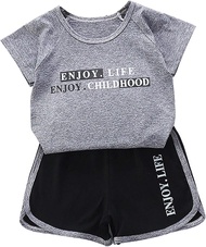 Shorts for Boys Toddler Boy Clothes Boys Summer Outfits Short Sleeve T-Shirt &amp; Shorts Set 2-7Yrs 2023