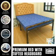 ♔Joson Metal Bed Frame, Padded 36Bed Frame, Single to King size, Metal Bed Frame Queen, Metal Bed Fr