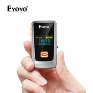 Eyoyo เครื่องสแกนรหัส QR บลูทูธขนาดเล็กพร้อมจอแสดงผล LCDเครื่องอ่านเครื่องสแกนรหัสหนังสือ2D เครื่องสแกนบาร์โค้ด1D ไร้สายแบบพกพาสำหรับห้องเรียนสินค้าคงคลังเข้ากันได้กับ iPhone iPad แอนดรอยด์ IOS POS แล็ปท็อปแท็บเล็ต