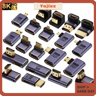 YUJINX HDMI-compatible Converter, AF-AM Male to Female 8K 60HZ HDTV Adapter, Monitor Projector Lapto