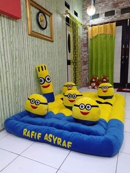 KASUR GENDER KARAKTER MINION 200X150X150 MUAT 2 ORANG DEWASA 1 ANAK TEBAL 15CM