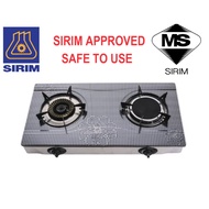 STROM Gas Stove Cooker(Stainless Steel Panel Gas Stove) SIRIM APPROVED Dual Hybrid Burner Gas Stove