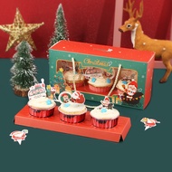 3Pcs Packaging cupcake Box Christmas cupcake Packaging Box Christmas Eve Portable Window cupcake Gif