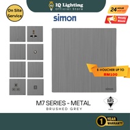 🔥NEW🔥 SIMON [European Brand] M7 Series METAL White & Grey Switch & Socket Outlet 1 gang 2 gang 3 gan
