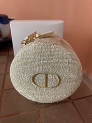 Dior Pouch 首飾化妝包 金色小圓餅 (聖誕版)