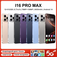 NEW Product Rai3-A16 Pro Max 4G/5G Smartphone 6.7-inch Full Screen Phone Memory 12GB RAM+512GB ROM B