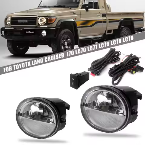 For Toyota Land Cruiser J70 LC70/71/76/79 Front Bumper Foglight Fog Light Fog Lamps Foglamp DRL Dayt