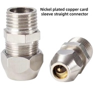 Nickel plated brass Male Thread Ferrule Straight Connector,Tube Fitting Adapter BSPP Thread Pneumati