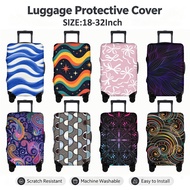 Groovy Wave Elastic Luggage Cover 18-32 Inch Suitcase Protector Travel Case Dustproof Elastic Baggag