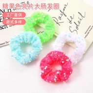 Simple Ball Head Candy Color Sequins Ladies Hair Band Scrunchy Hair Band Hair Band Hair Band Hair Ba