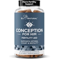 Eu Natural Conception for Him - Male Fertility Supplements with Ashwagandha, Folate & Zinc - Sperm C