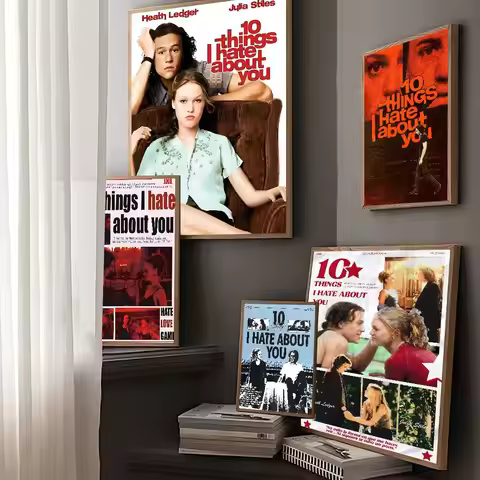 Vintage 10 Things I Hate about You Self-adhesive Art Poster HD Quality Wall Art Retro Posters for Ho