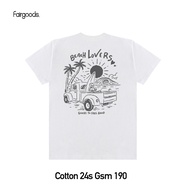 Men's Tshirt 100%Cotton Kaos Beach Lovers White Cotton Comfortable Ab3c