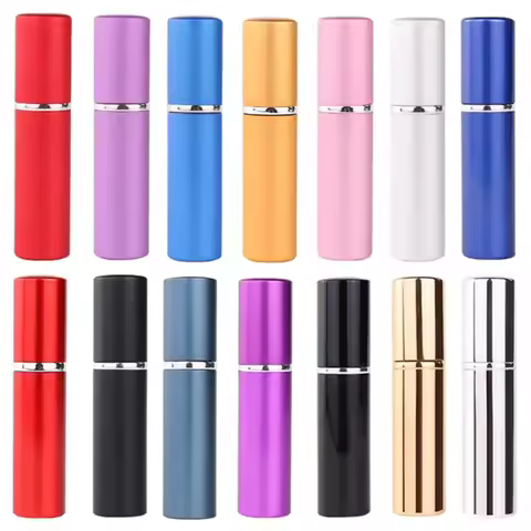 5/7/10PCS 5ml Portable Refillable Perfume Bottle With Spray Scent Pump Empty Cosmetic Containers Min