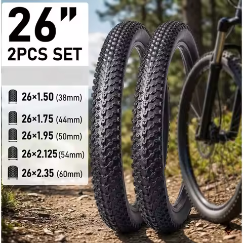 2PCS Mountain Bike Tires 26 Inch 26x1.5 1.75 1.95 2.125 2.35 MTB Bicycle Tyre Wire Bead Cycling Repl