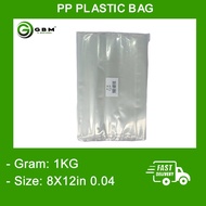 PP PLASTIC BAG / 8X12 inch/ JCP0011 / PP/ 1KG