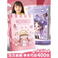 [4k Storage Book] [Large Size Folder] a3 Picture Book Storage Book Children 4K8K Drawing Folder Draw