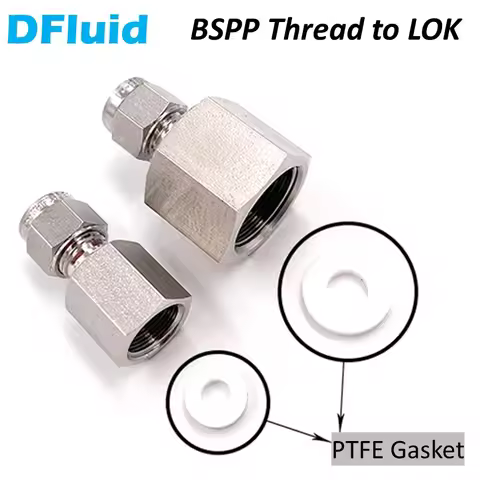 Stainless Steel 316 Female BSPP Double Ferrule Compression Tube Fitting 30MPa RG G 1/8 1/4 3/8 1/2 6