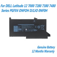 NEW DJ1J0 Laptop Battery For DELL Latitude 12 7000 7280 7380 7480 Series PGFX4 ONFOH DJ1JO 0NF0H 11.