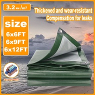 Tarpaulin waterproof Waterproof canvas Tricycle sunshade 6x6FT 6x9F 6x12FT Truck tarpaulin (With hol