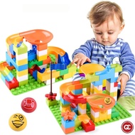 QC 76Pcs Colorful Ball Rolling Track Big Size Building Block Compatible Lego