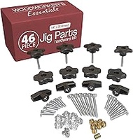 46 Piece T Track Bolts and Knobs Kit, 1/4" x20 T Bolts & Threaded Knobs, T Track Accessories for Woo
