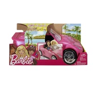 Barbie Convertible Toy Car, Sparkly Pink 2-Seater with Rolling Wheels