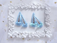 兒童髮飾 - 粉藍色 芭蕾舞鞋 髮夾 瀏海夾 頭飾 - 一對庄